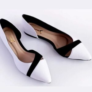 Sapatilha Flats Preto com Branco