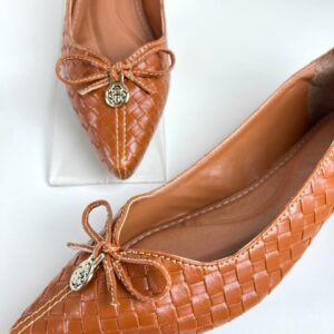 Sapatilha Tresse Caramelo Com Pingente