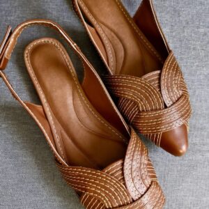 Sapatilha Slingback Caramelo